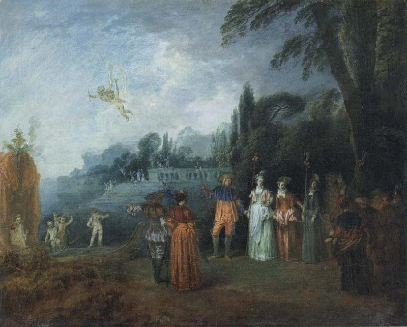 Jean-Antoine Watteau Embarking for Cythera oil painting image